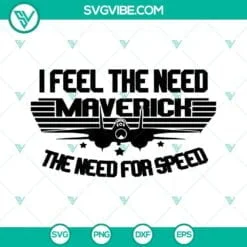 Movies, SVG Files, Top Gun Maverick SVG Image, Top Gun SVG Images, I Feel The 2