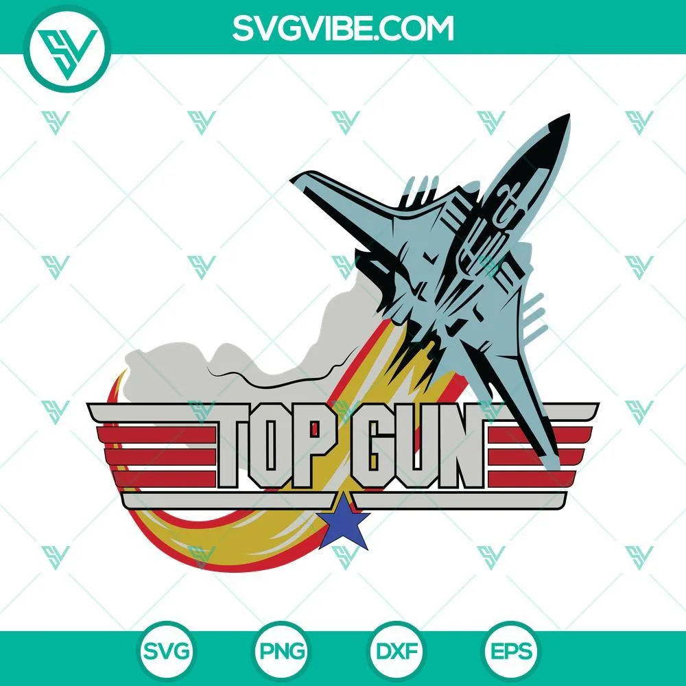 Movies, SVG Files, Top Gun SVG File PNG DXF EPS Cricut top gun  1