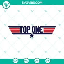 Movies, SVG Files, Top One Top Gun SVG Image PNG DXF EPS Cut Files For Cricut 2