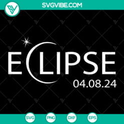 SVG Files, Trending, Total Solar Eclipse April 8 2024 SVG File Total Solar 15