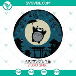 Totoro SVG files for crafters, featuring My Neighbor Totoro design in PNG, DXF, and EPS formats for cutting machines.