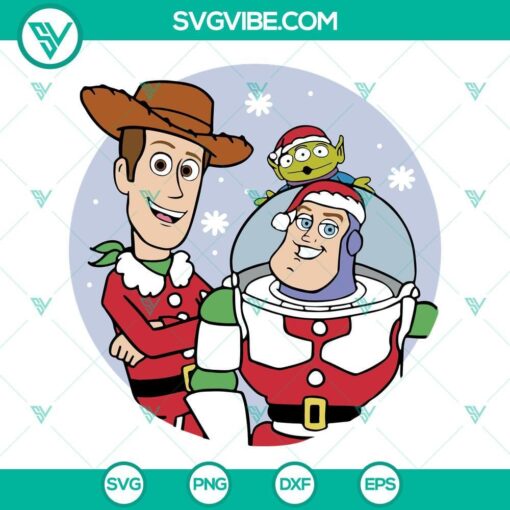 toy story christmas svg woody and buzz lightyear santa claus svg png dxf eps cut file 10 mockup