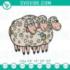 Toy Story sheep embroidery design, adorable Pixar digital stitch file with vibrant colors and intricate details.