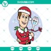 Toy Story Woody and Forky Christmas SVG download with PNG, DXF, EPS cut file. Festive holiday design for crafts, perfect for Disney fans.