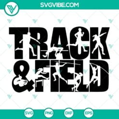 Sports, SVG Files, Track And Field SVG Cricut PNG DXF EPS Files Mascot Track 1