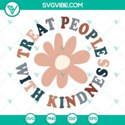 Boho flower SVG design promoting kindness and motivation, ideal for crafting projects.