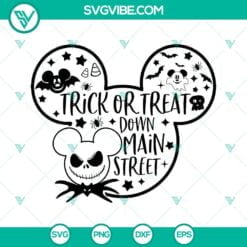 Disney, Halloween, SVG Files, Trick Or Treat Down Main Street SVG Files, Jack 20