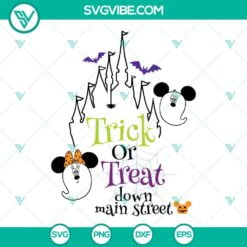 Disney, Halloween, SVG Files, Trick or Treat Down Main Street SVG Images, 7