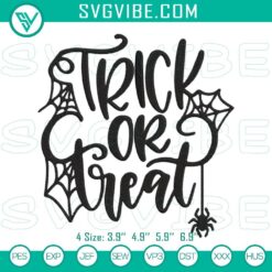 Halloween Trick Or Treat Machine Embroidery design from Spooky Collection, perfect for spooky season crafts.