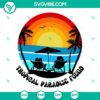 Tropical Paradise Found SVG with Hawaii vibe, Retro Sunset design, and Summer theme for download.