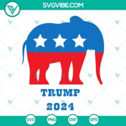 Donald Trump, SVG Files, Trump 2024 Republican Elephant SVG Image, Take America 19