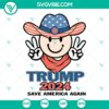 Trump 2024 Save America Again SVG design featuring a smiley face, ideal for Trump 2024 SVG images, available for download.