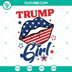 Donald Trump, SVG Files, Trump Girl USA Flag Lips SVG Files, Trump 2024 SVG 2