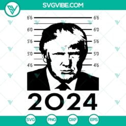 Donald Trump, SVG Files, Trump Mugshot 2024 SVG Files, Trump Mug Shot SVG 4