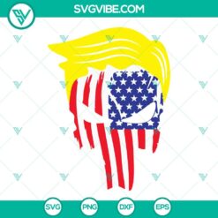 Donald Trump, SVG Files, Trump Skull American Flag SVG Image, Trump 2024 SVG 4