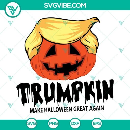 trumpkin make halloween great again svg dxf eps png cricut silhouette clipart 3 mockup