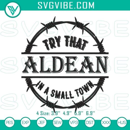 try that in a small town aldean embroidery designs country music 2023 embroidery pattern files mockup