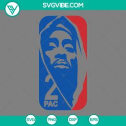 Musics, SVG Files, Tupac NBA Logo SVG File, 2pac Rapper SVG File PNG EPS DXF 9