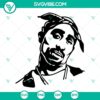Tupac Shakur SVG design with "Ain’t A Woman Alive That Could Take My Mama’s Place" lyrics in 2 designs for digital use.