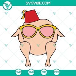 Friends Turkey Head SVG File with Turkey Thanksgiving Design for festive projects.