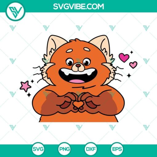 turning red svg cut files turning red svg mei lee red panda svg png dxf eps 3 mockup