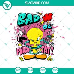 Cartoons, SVG Files, Tweety Looney Tunes SVG Files, Bad OL Puddy Tat SVG 3