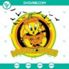 Tweety Bird as a pumpkin Halloween SVG design, Looney Tunes character, suitable for PNG DXF EPS files.