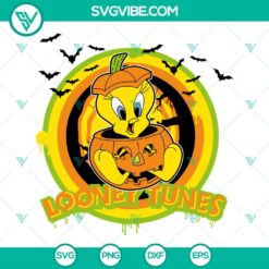 Disney, Halloween, SVG Files, Tweety Pumpkin Halloween SVG Image, Looney Tunes 22