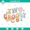 Boho flowers SVG for 2nd birthday - groovy second birthday SVG download.