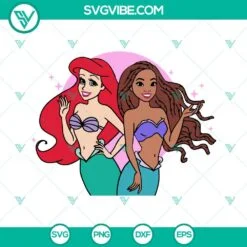 Disney, SVG Files, Ariel Princess SVG Image, Minnie Ears SVG Download, The 3