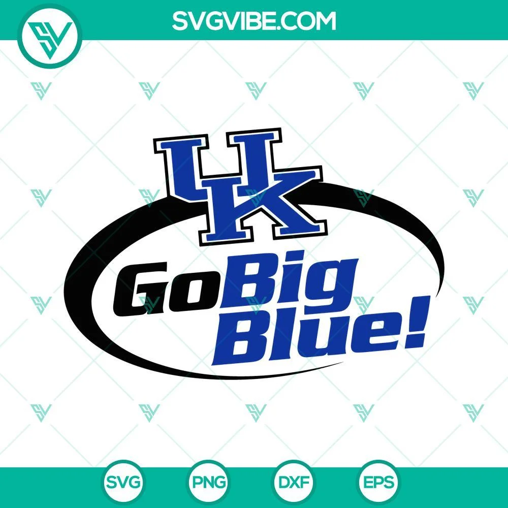 Football, Sports, SVG Files, UK Go Big Blue SVG File, Kentucky Wildcats 1