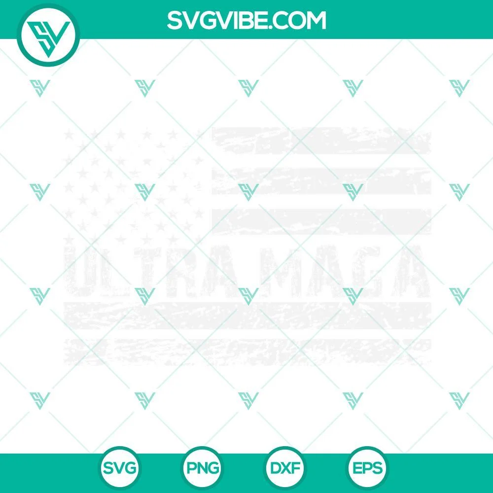 American, SVG Files, ULTRA MAGA American Flag SVG Download, Ultra Maga SVG 1