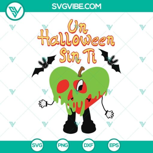 un halloween sin ti svg bad bunny heart poison apple svg bad bunny halloween svg 5 mockup