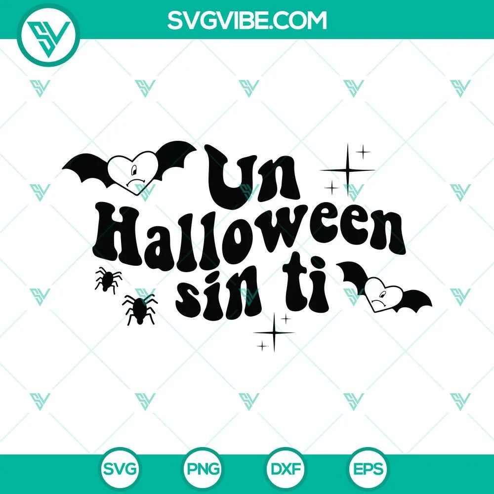 Halloween, Musics, SVG Files, Un Halloween Sin Ti SVG Image PNG DXF EPS Cut 1