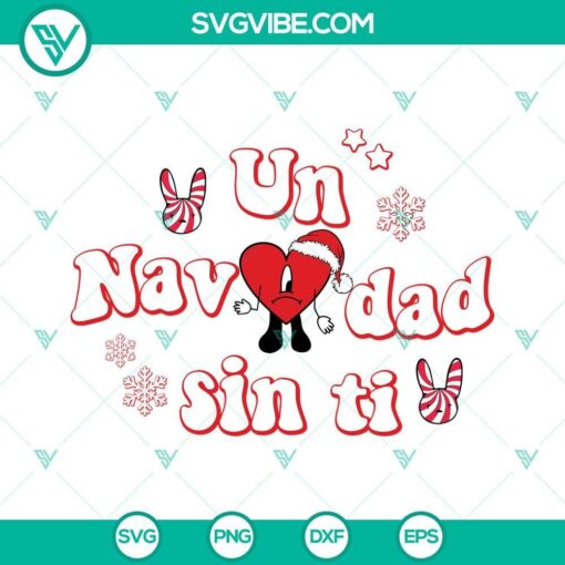 un navidad sin ti bad bunny logo christmas svg png dxf eps vector clipart 6 mockup