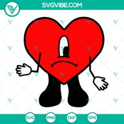 Musics, SVG Files, Un Verano Sin Ti SVG File, Bad Bunny Heart SVG File PNG DXF 9