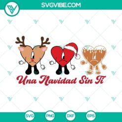 Una Navidad Sin Ti SVG Download, Bad Bunny Christmas SVG Image, Bad Bunny Santa