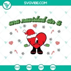 Christmas, Musics, SVG Files, Una Navidad Sin Ti SVG File, Bad Bunny Christmas 2