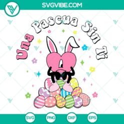 Easter, Musics, SVG Files, Una Pascua Sin Ti SVG File, Sad Heart Bunny SVG 11