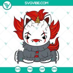 Unicorn Horror Movie Characters SVG File Bundle, Cute Horror 6