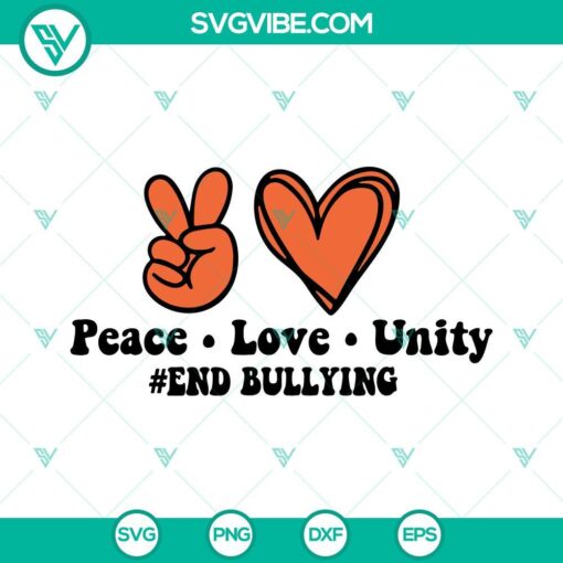 unity day svg bundle peace love unity svg end bullying svg stop bullying svg 3 mockup 2