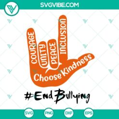 unity day svg bundle peace love unity svg end bullying svg stop bullying svg 6 mockup 2