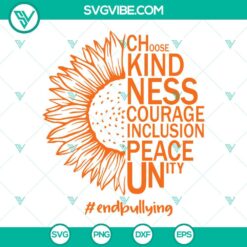 Unity Day, SVG Files, Unity Day SVG Image, Half Sunflower Choose Kindness 6