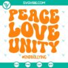Unity Day SVG with peace, love, and unity design to end bullying. Ideal for digital use.