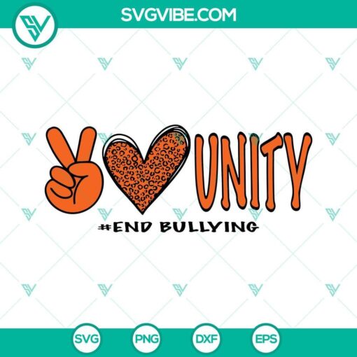 unity day svg peace love unity svg end bullying svg 8 mockup