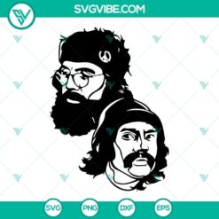 Cheech and Chong themed Stoner SVG file, Up In Smoke University design for print-on-demand, crafting projects.