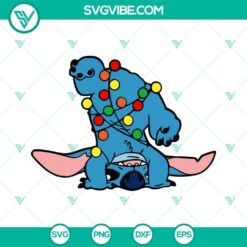 Christmas, Disney, SVG Files, Upside Down Stitch SVG Download, Stitch Christmas 2