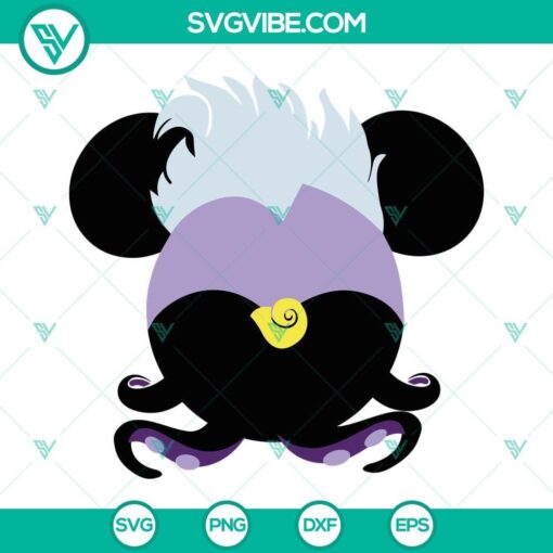 ursula mouse ears svg png dxf eps cut files for cricut silhouette 1 mockup