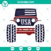 USA 4x4 Off Road SVG with American Jeep design for 4th of July off roading enthusiasts. Perfect for digital projects.