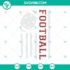 American flag football SVG design for game day, USA football SVG featuring football elements. Great for sports themed crafts and projects.